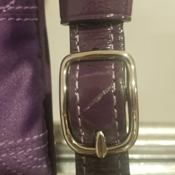 COACH Alex Optic Art Sateen Large Purple Crossbody - Picture 5 of 9